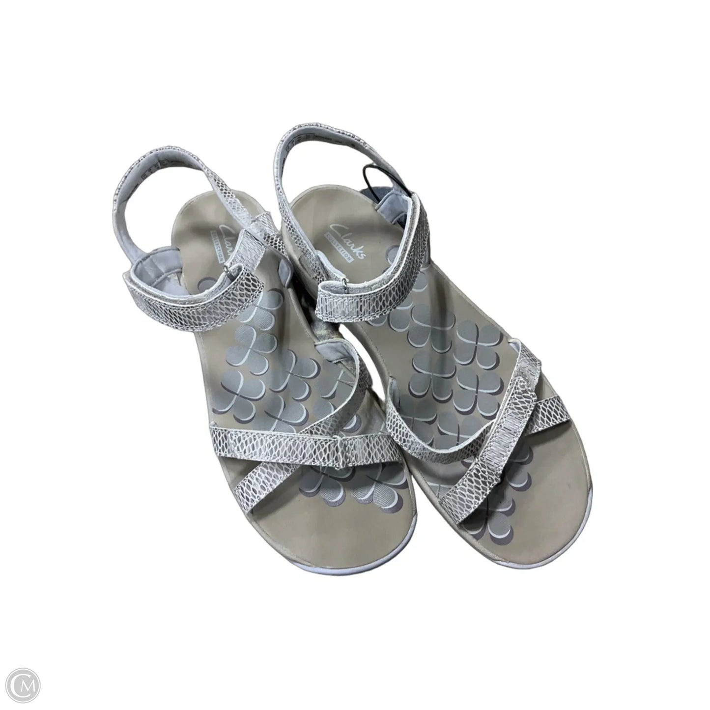 Sandals Heels Platform By Clarks In Beige, Size: 9