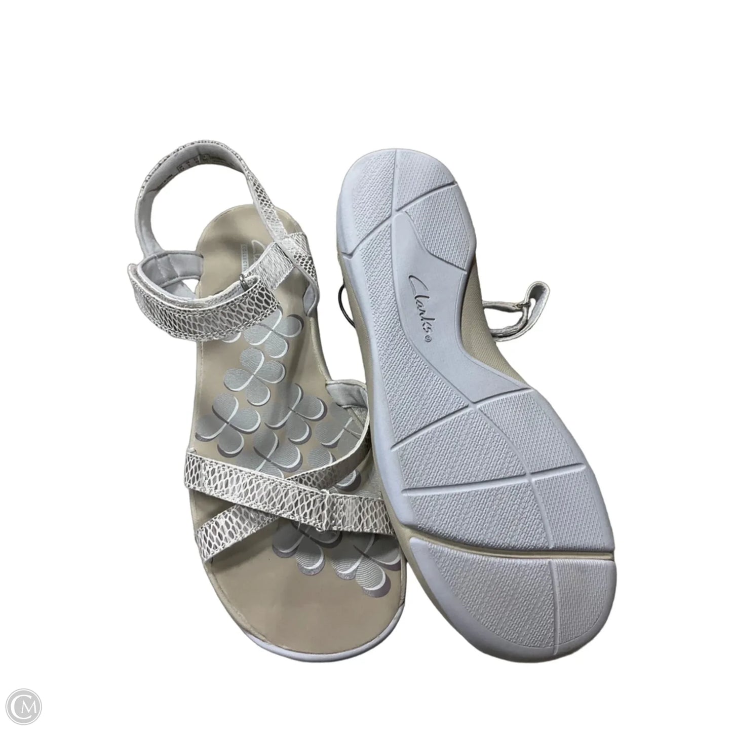 Sandals Heels Platform By Clarks In Beige, Size: 9