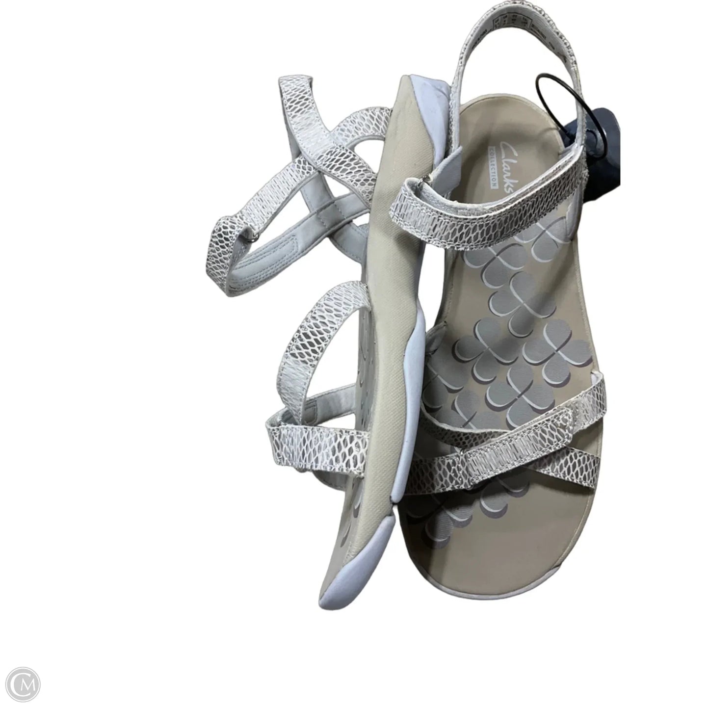 Sandals Heels Platform By Clarks In Beige, Size: 9