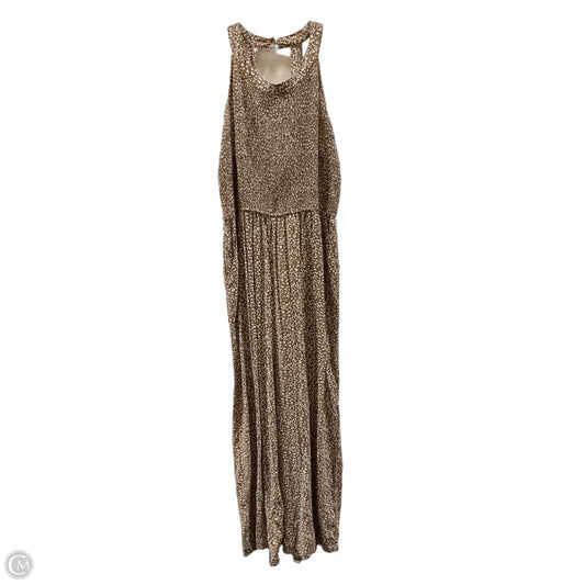 Jumpsuit By Japna In Brown & Cream, Size: Xl
