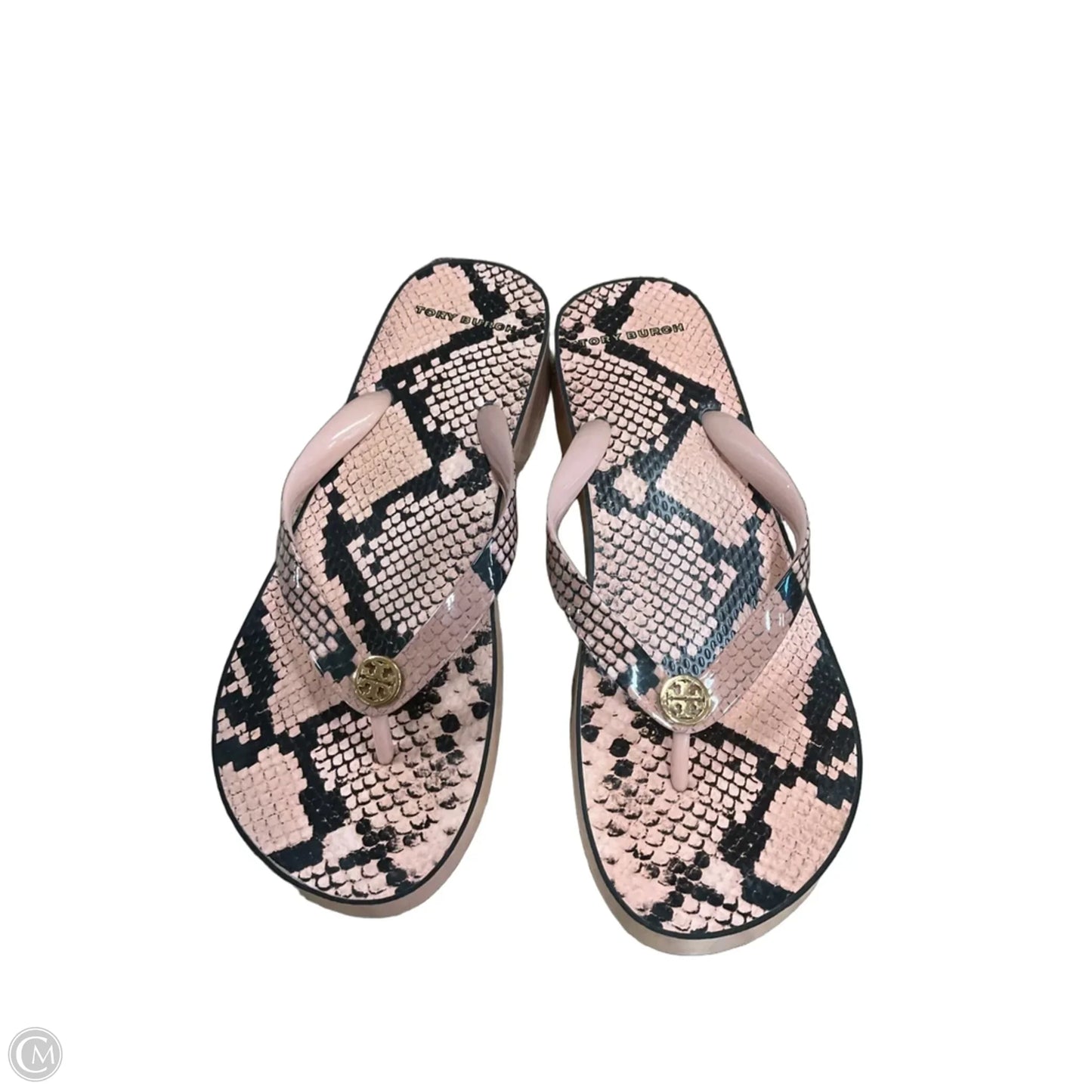 Sandals Designer By Tory Burch In Peach, Size: 9