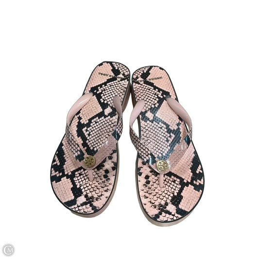 Sandals Designer By Tory Burch In Peach, Size: 9