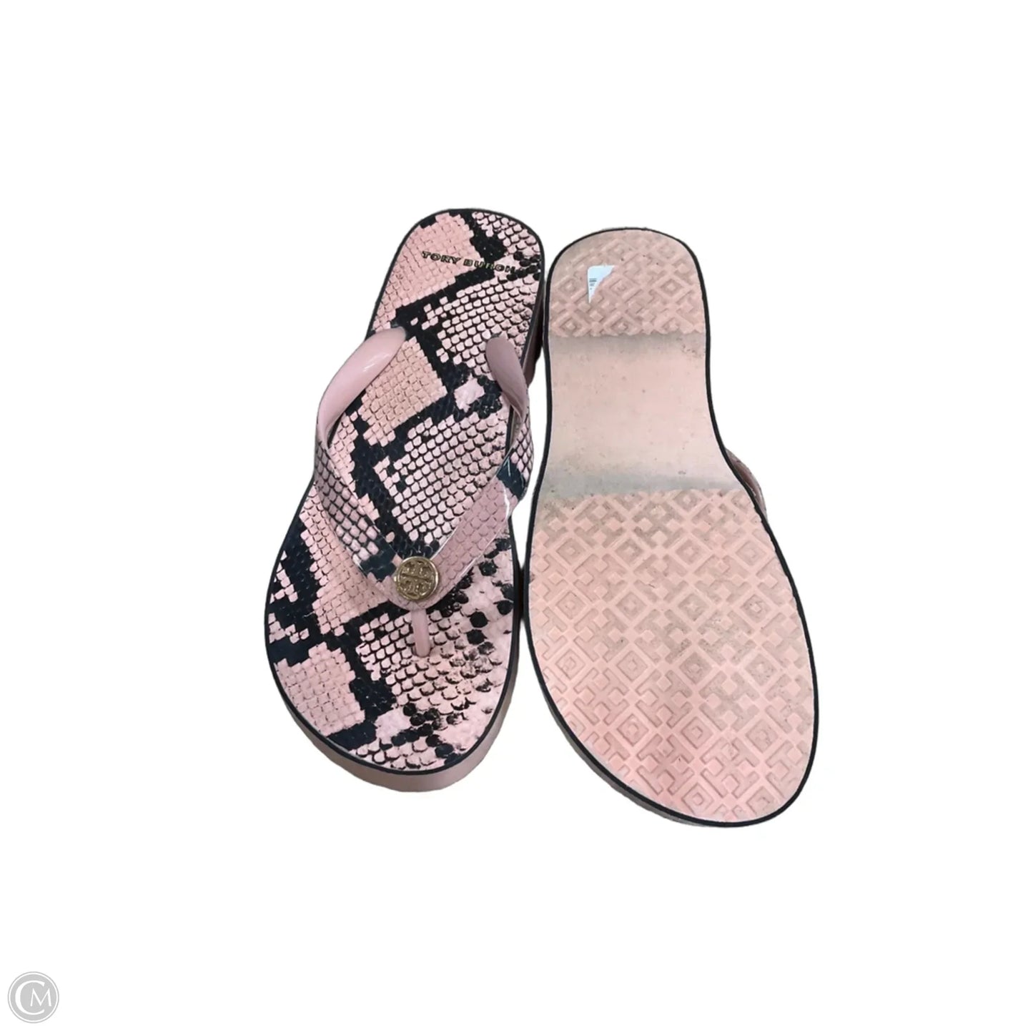 Sandals Designer By Tory Burch In Peach, Size: 9