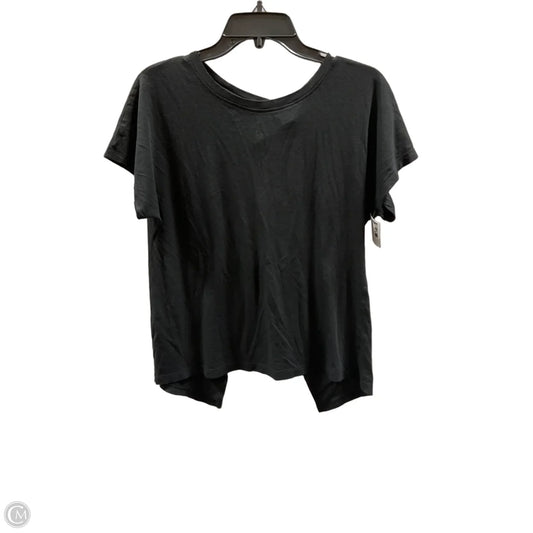 Athletic Top Short Sleeve By Athletic Works In Black, Size: M