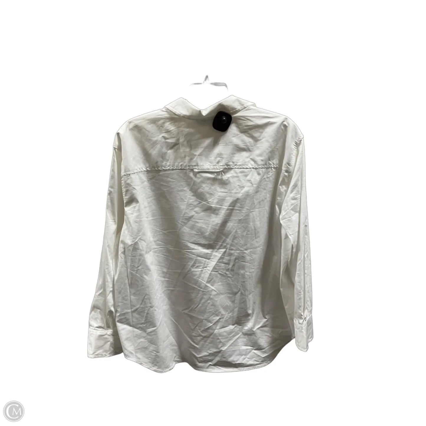 Blouse Long Sleeve By Tahari In White, Size: L
