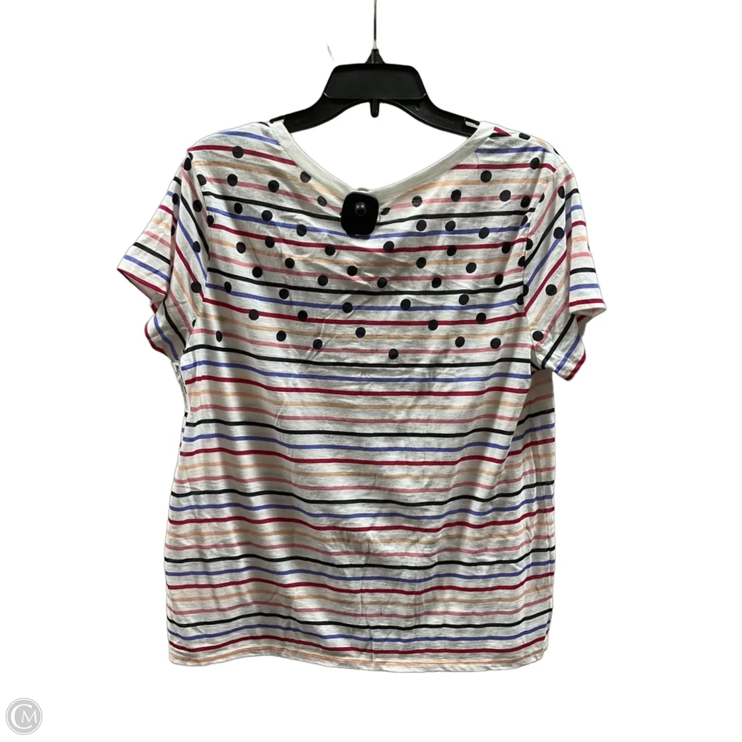 Top Short Sleeve Basic By Loft In Polkadot Pattern, Size: L