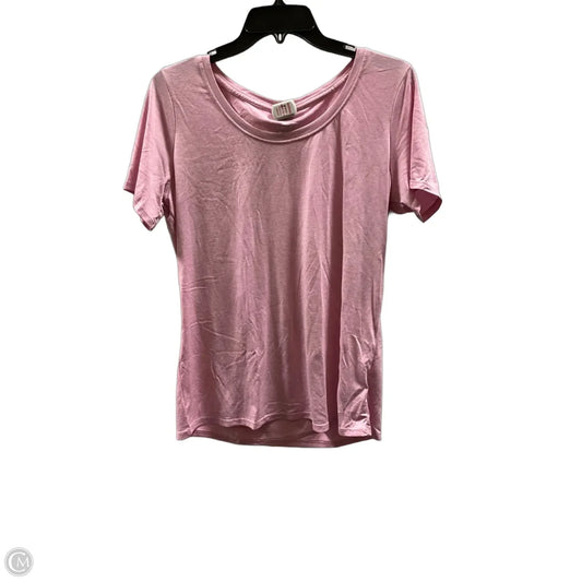 Athletic Top Short Sleeve By Nike Apparel In Pink, Size: L