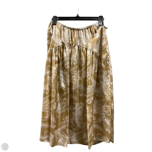 Skirt Midi By Vince In Tan & White, Size: Xs