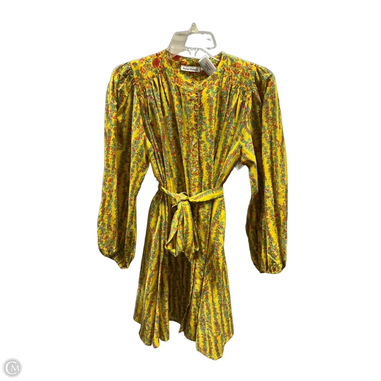 Dress Casual Midi By Roller Rabbit In Yellow, Size: Xs