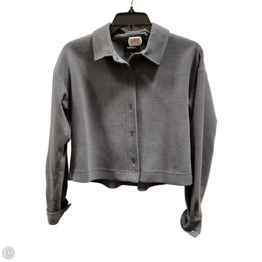 Jacket Shirt By Monrow In Grey, Size: Xs