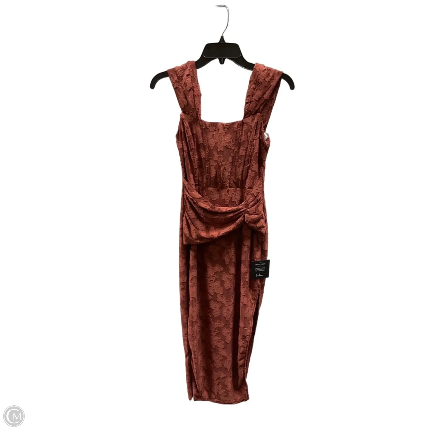 Dress Casual Midi By Cmf In Orange, Size: S