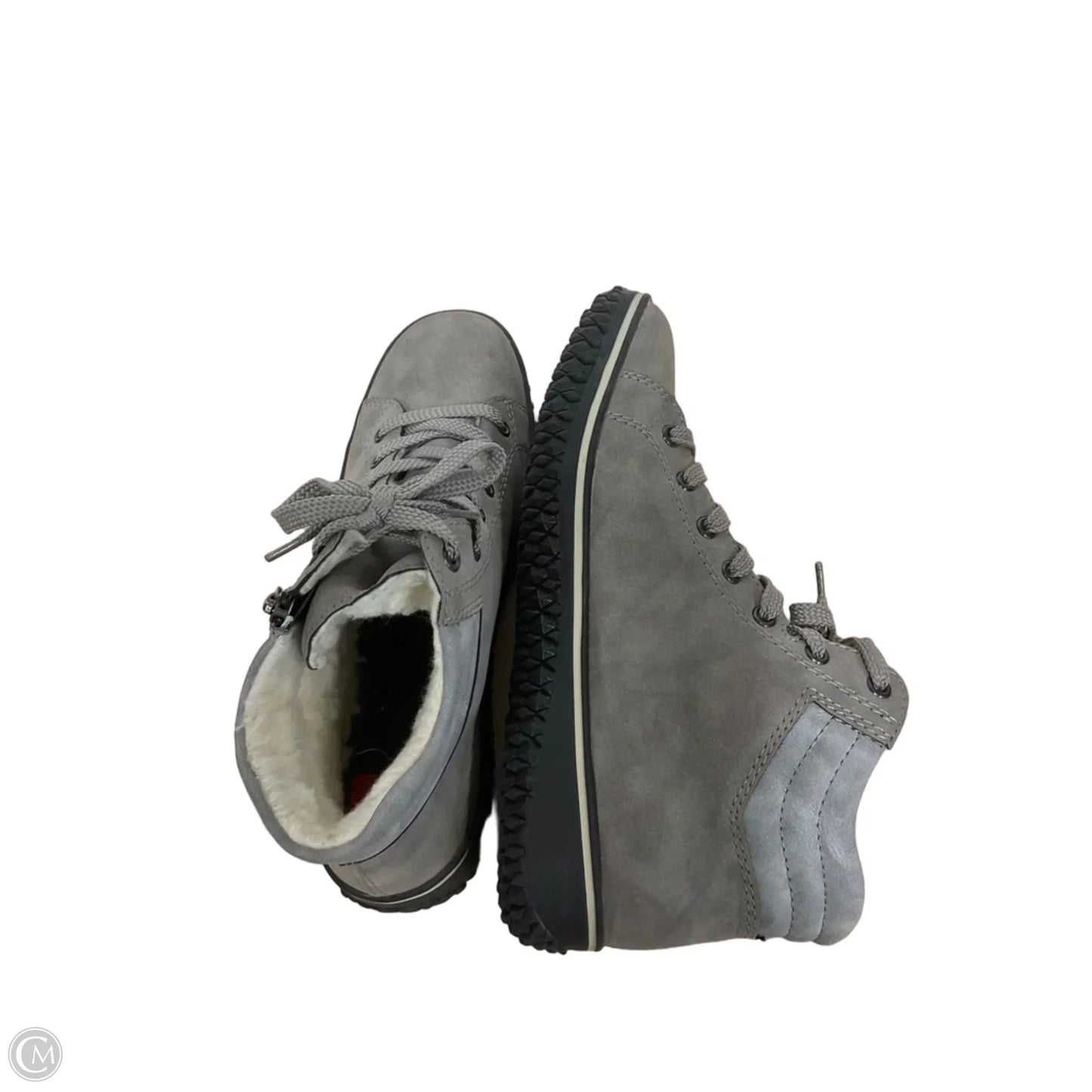 Boots Ankle Flats By Cmb In Grey, Size: 10