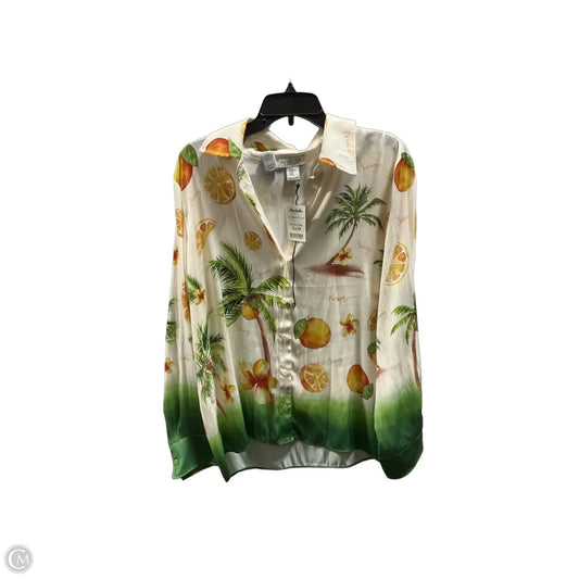 Blouse Long Sleeve By Rachel Zoe In Cream, Size: Xl