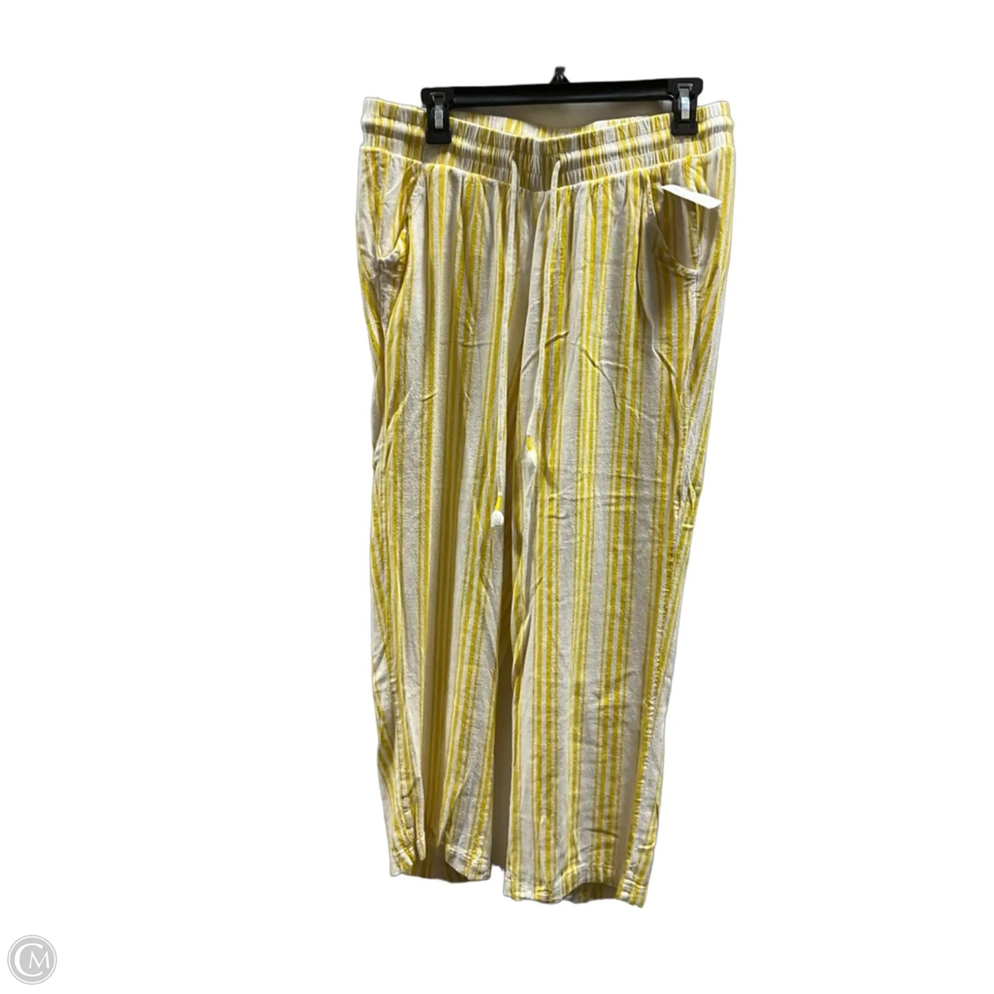Pants Lounge By Torrid In White & Yellow, Size: M