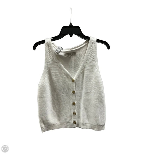 Top Sleeveless By Loft In Cream, Size: L