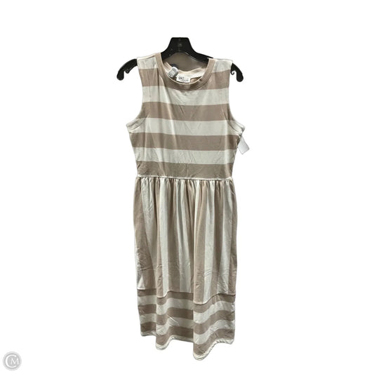 Dress Casual Maxi By Maurices In Tan & White, Size: S