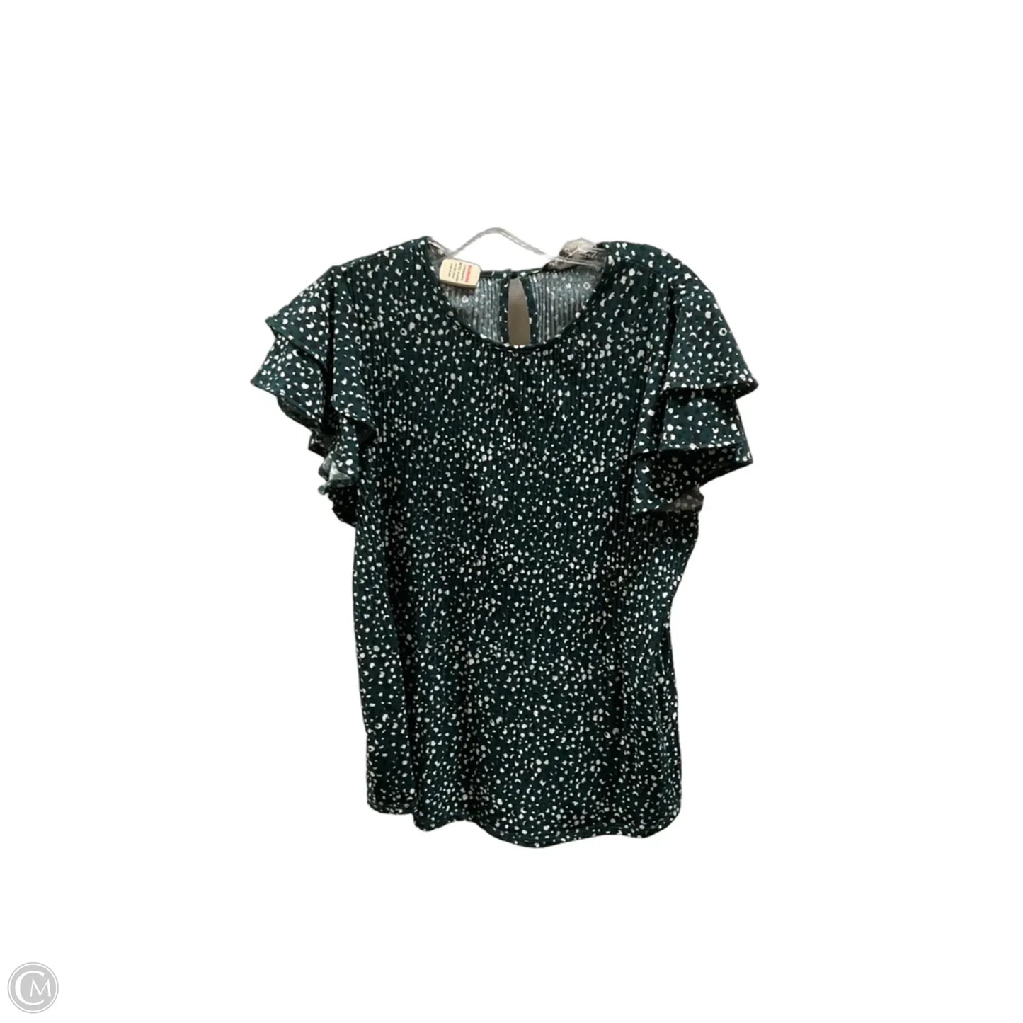 Top Short Sleeve By Adrianna Papell In Green, Size: M