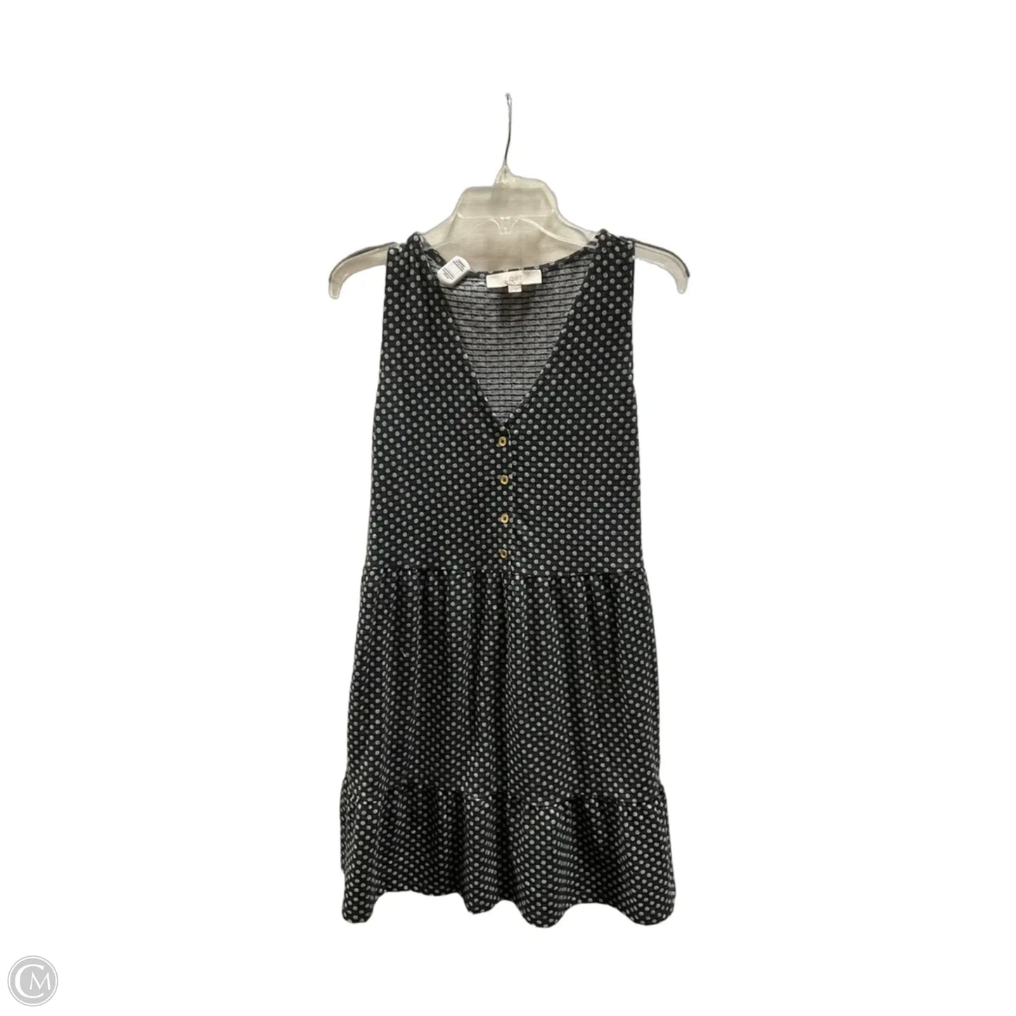 Dress Casual Midi By Loft In Polkadot Pattern, Size: M