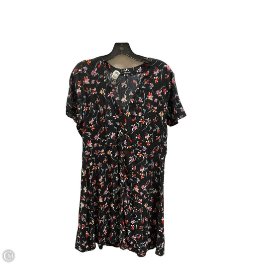 Dress Casual Midi By Madewell In Black & Red, Size: M