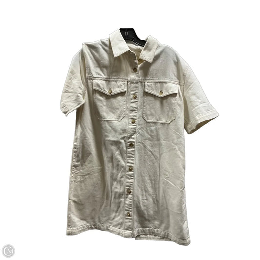 Dress Casual Midi By Madewell In Cream, Size: M