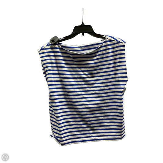 Top Sleeveless By Loft In Striped Pattern, Size: L