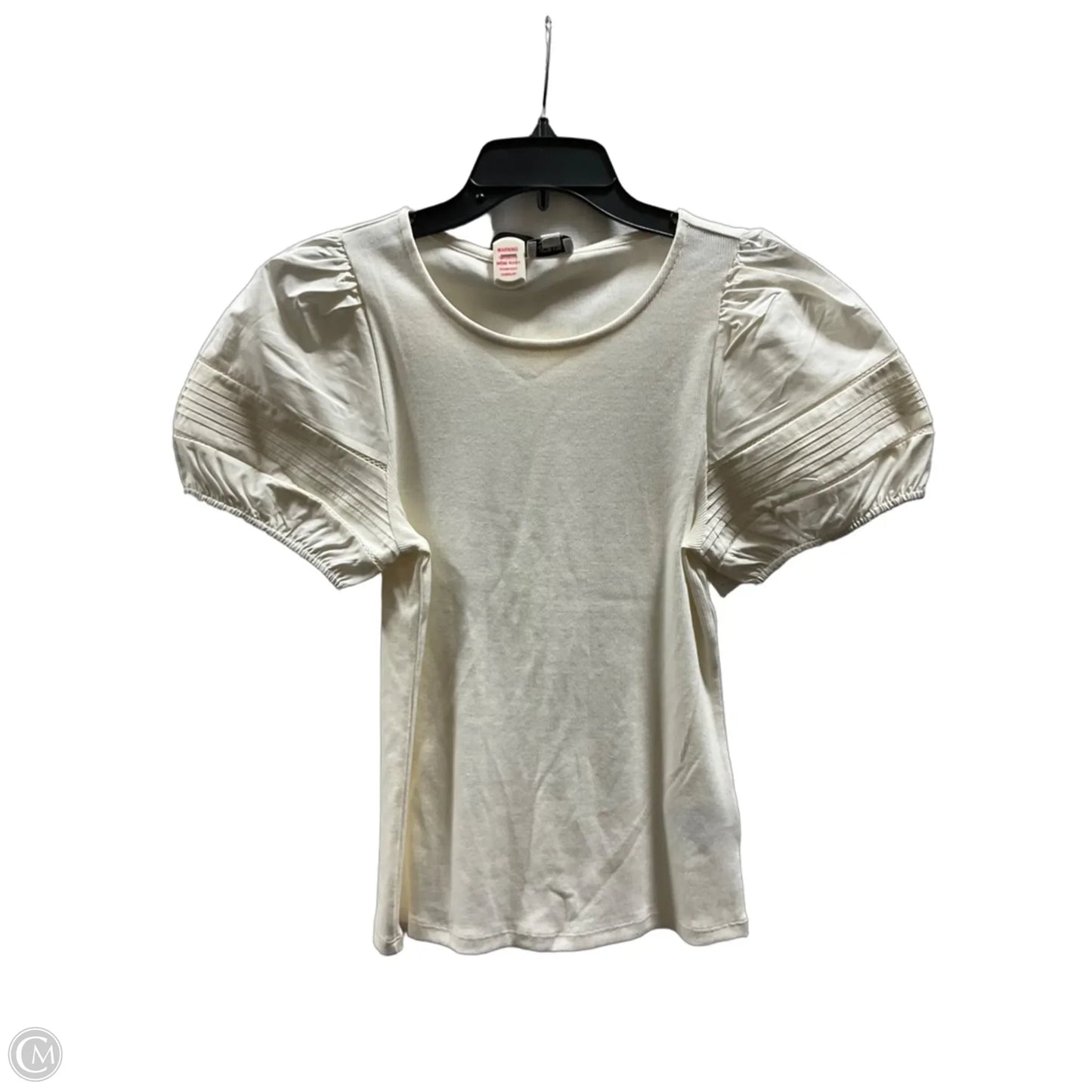 Top Short Sleeve By J. Crew In Cream, Size: M