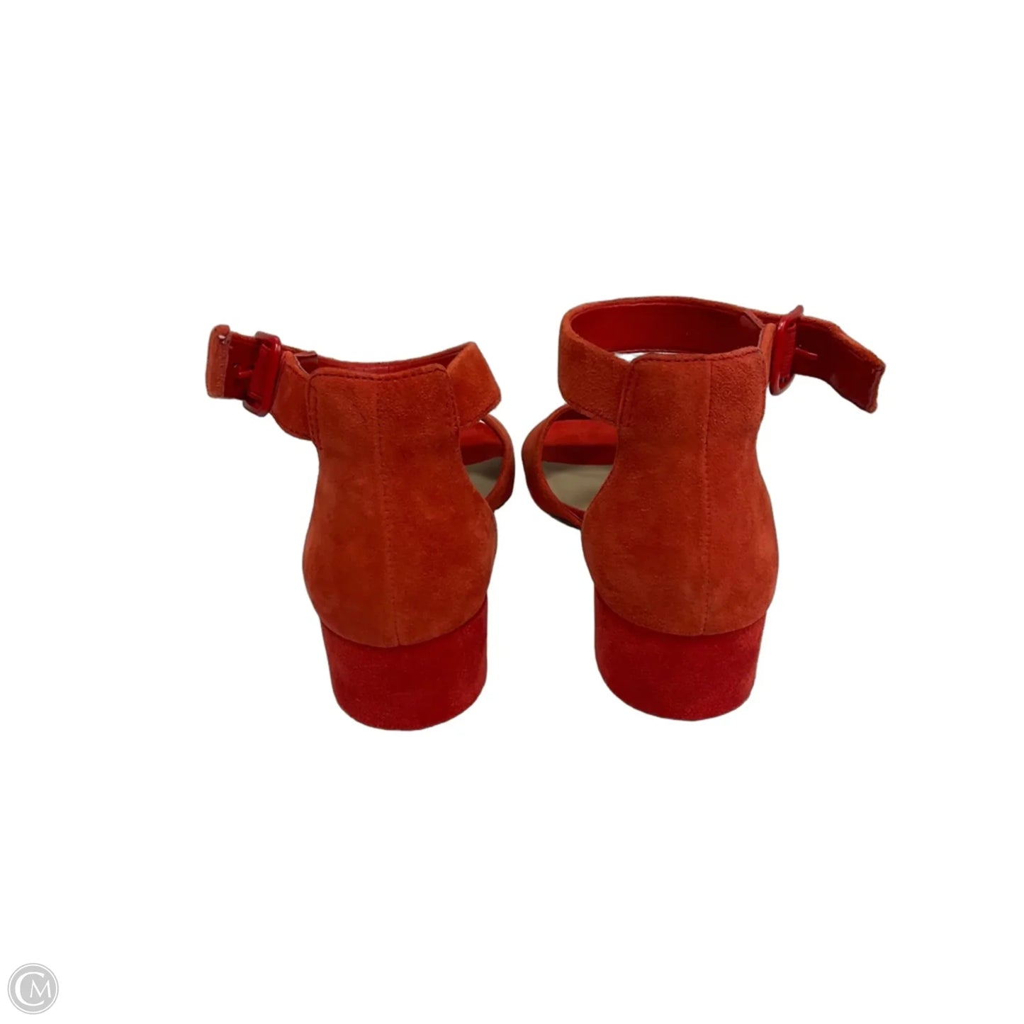 Sandals Heels Block By Clarks In Red, Size: 9