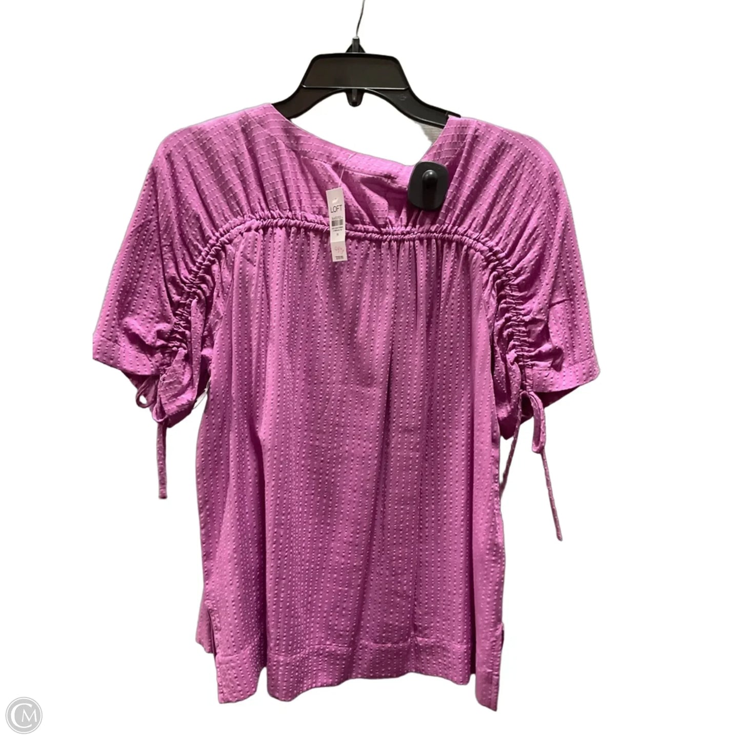 Top Short Sleeve By Loft In Purple, Size: M
