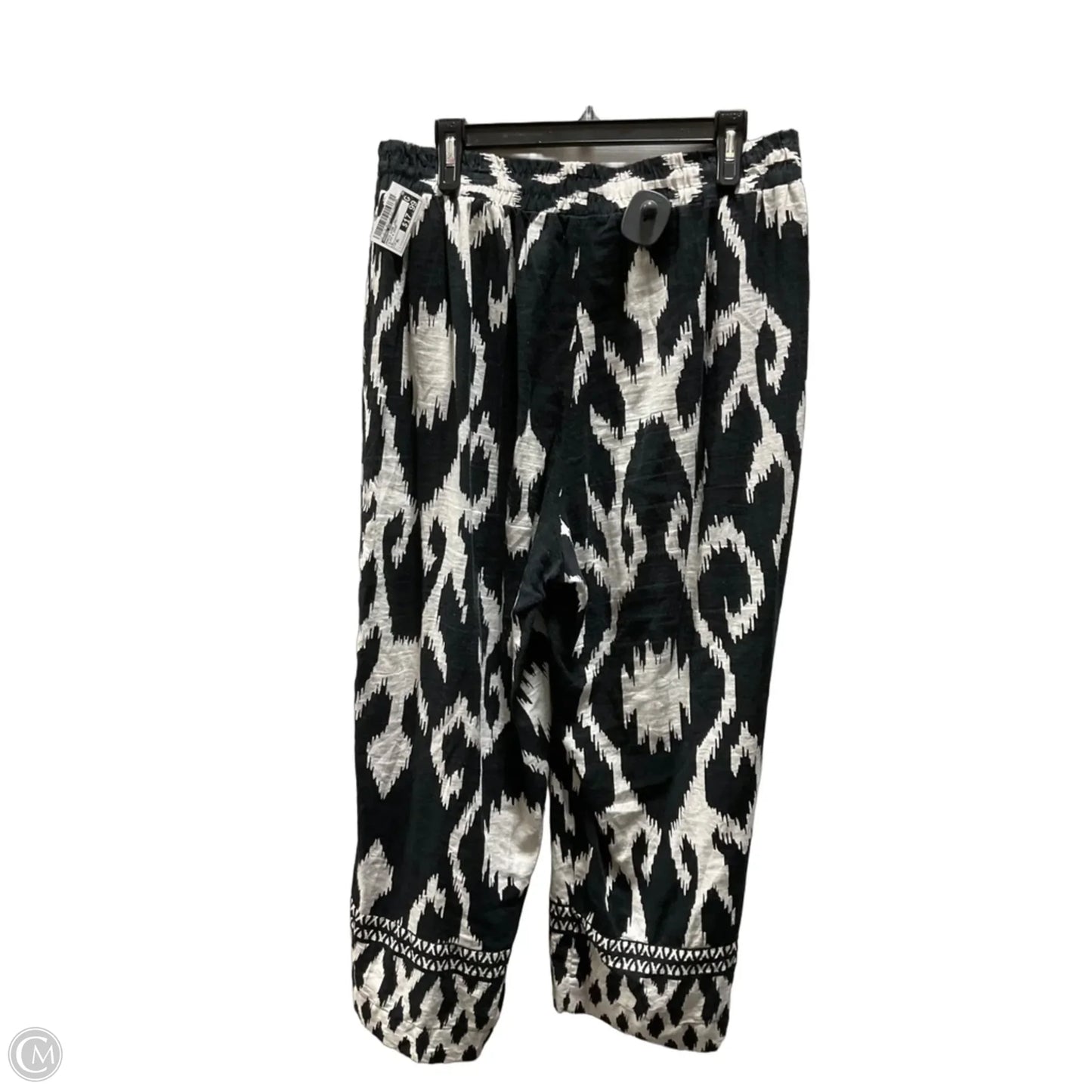 Pants Wide Leg By Rachel Zoe In Black & Cream, Size: Xl