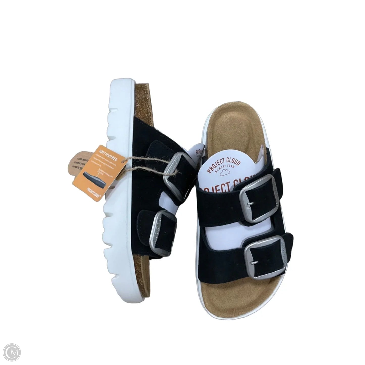 Sandals Flats By Cmf In Black, Size: 6.5