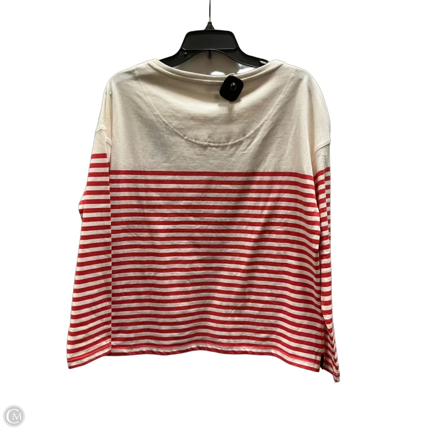 Top Long Sleeve By Joules In Cream & Red, Size: M