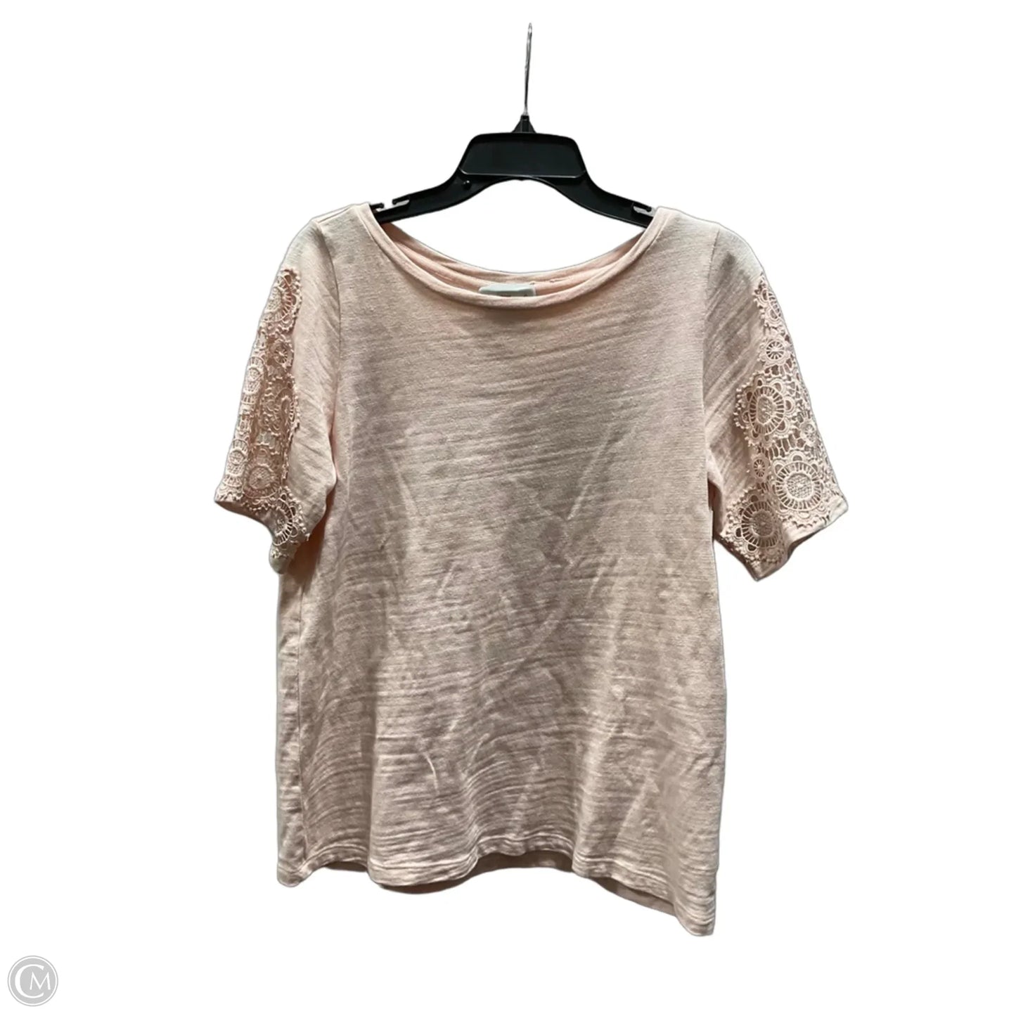 Top Short Sleeve By Loft In Pink, Size: S