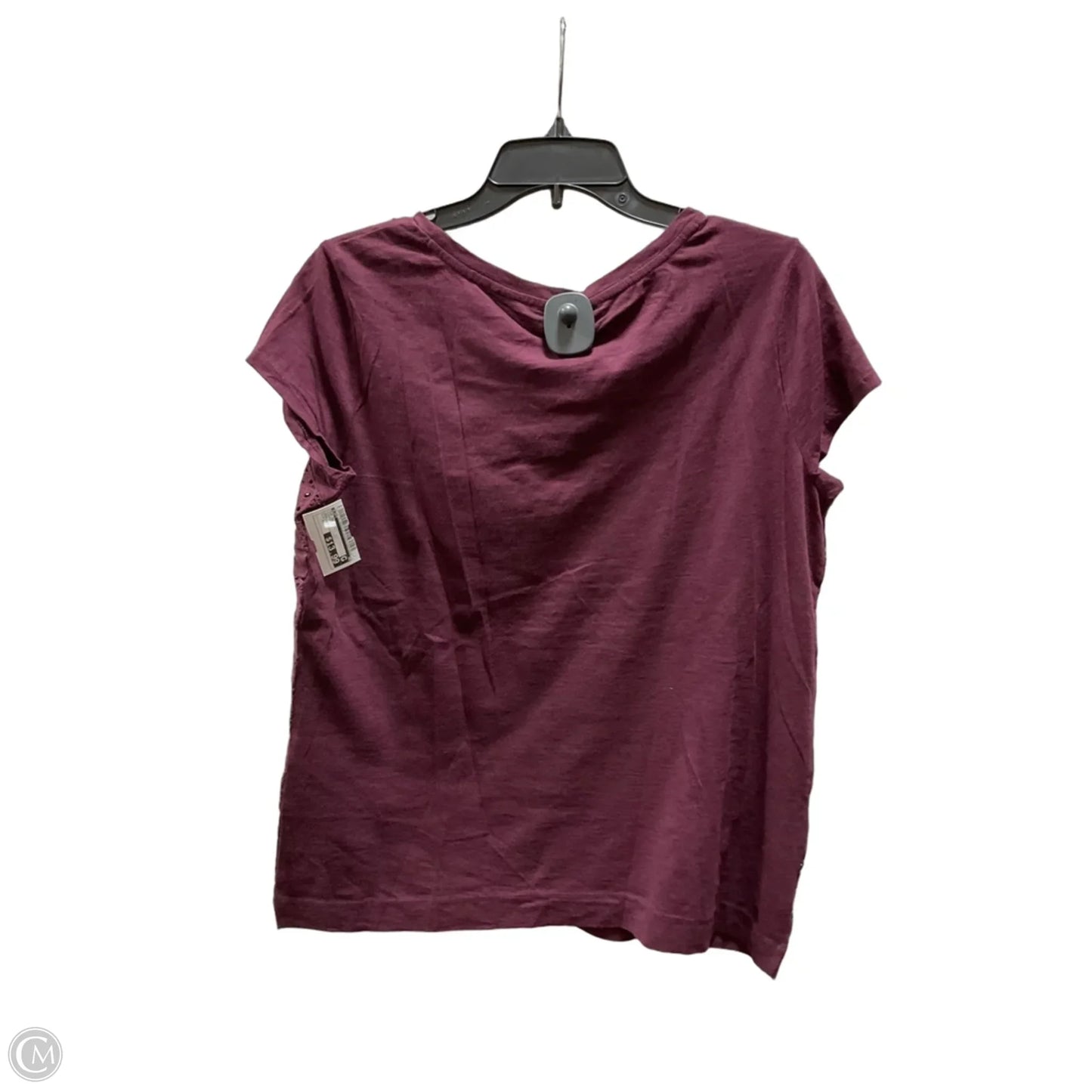 Top Short Sleeve By Loft In Purple, Size: L