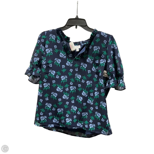 Top Short Sleeve By J. Crew In Blue & Green, Size: M