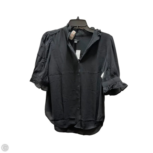 Top Short Sleeve By Ann Taylor In Black, Size: S