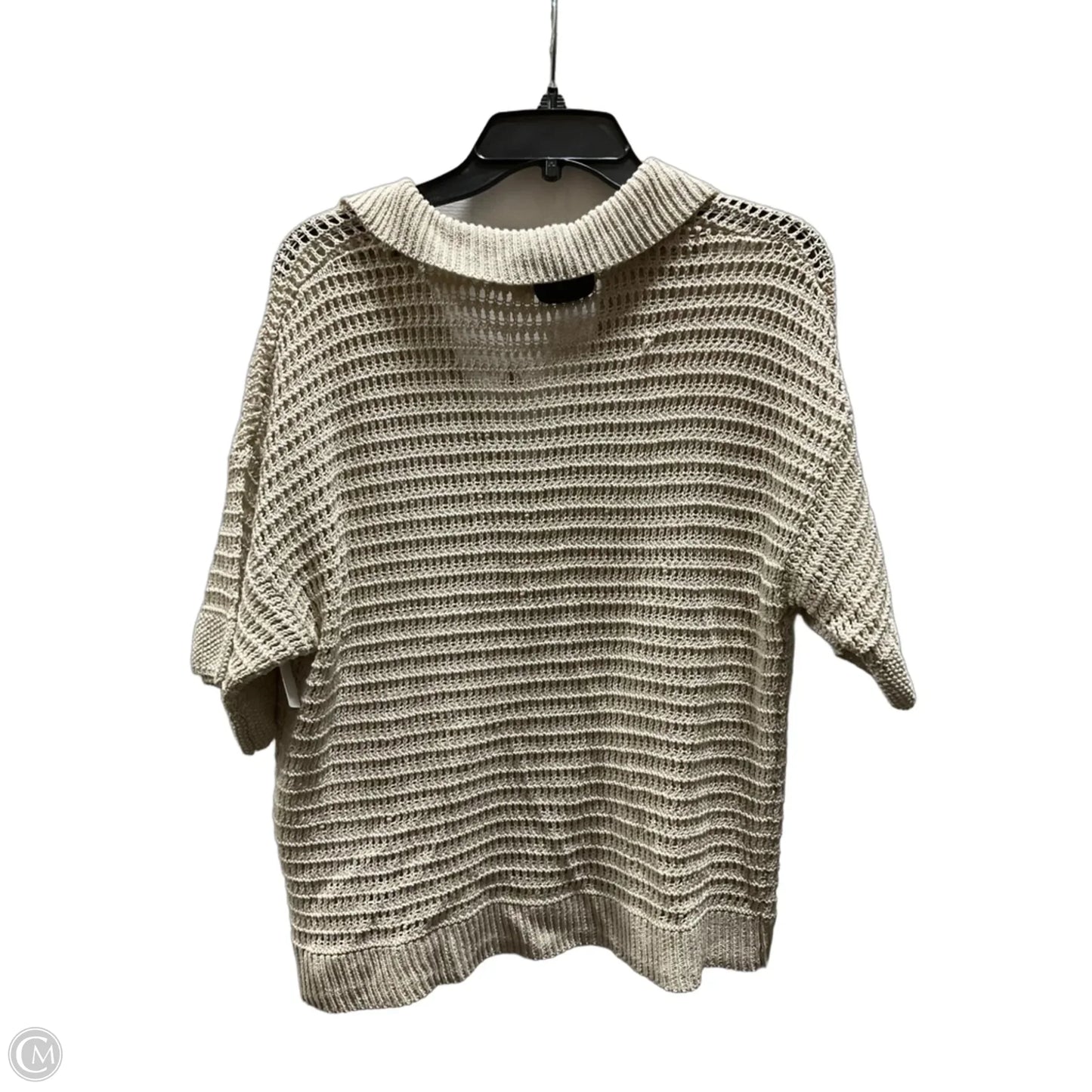 Top Short Sleeve By Max Studio In Beige, Size: M