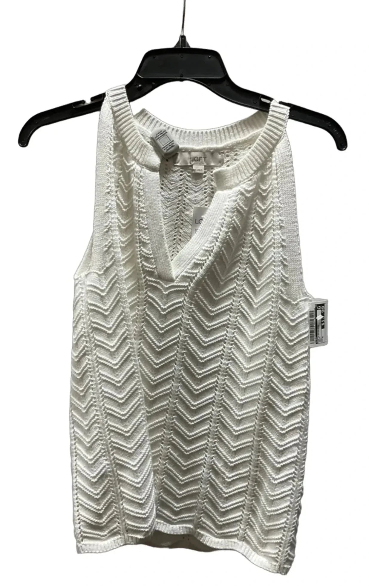 Top Sleeveless By Loft In Cream, Size: M