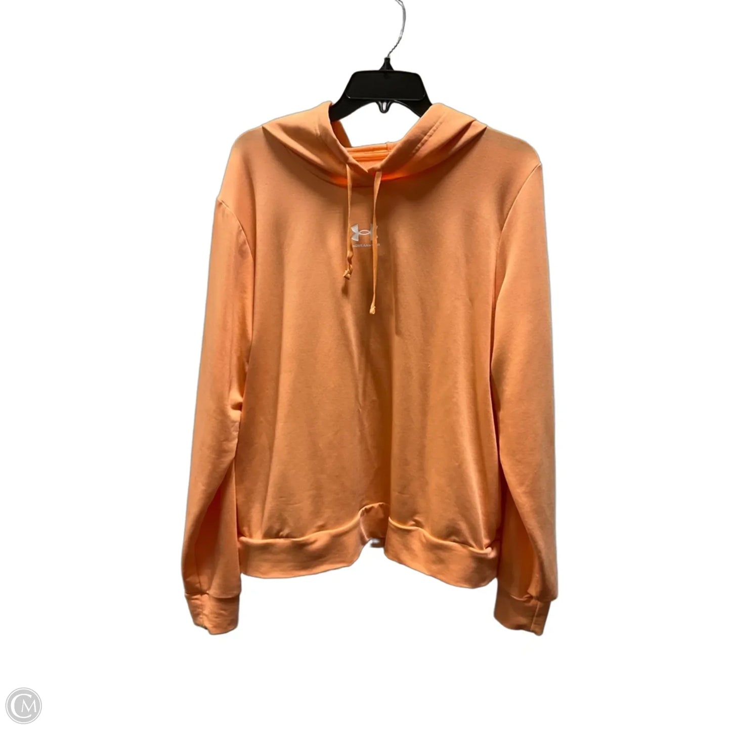 Athletic Sweatshirt Hoodie By Under Armour In Orange, Size: Xl