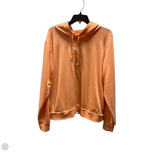 Athletic Sweatshirt Hoodie By Under Armour In Orange, Size: Xl