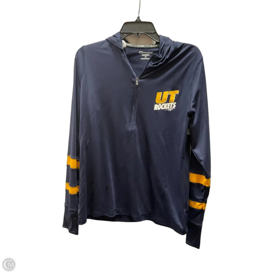 Athletic Jacket By Champion In Blue & Yellow, Size: Xl