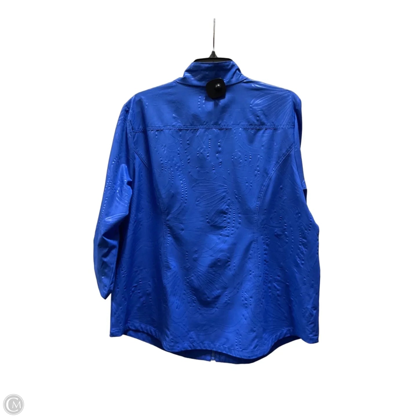 Athletic Jacket By Chicos In Blue, Size: Xl