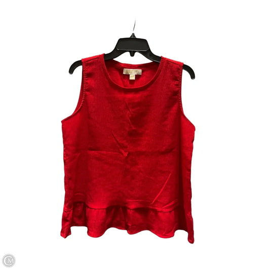 Top Sleeveless By Michael By Michael Kors In Red, Size: L