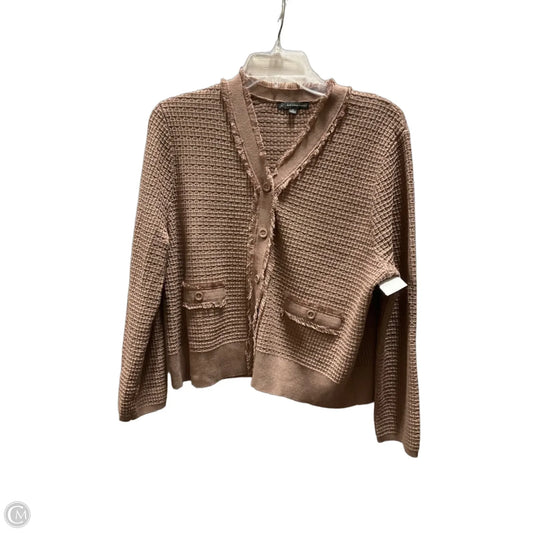 Sweater Cardigan By Adrianna Papell In Brown, Size: M