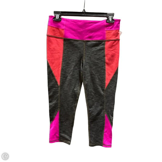 Athletic Capris By Athleta In Grey & Pink, Size: M