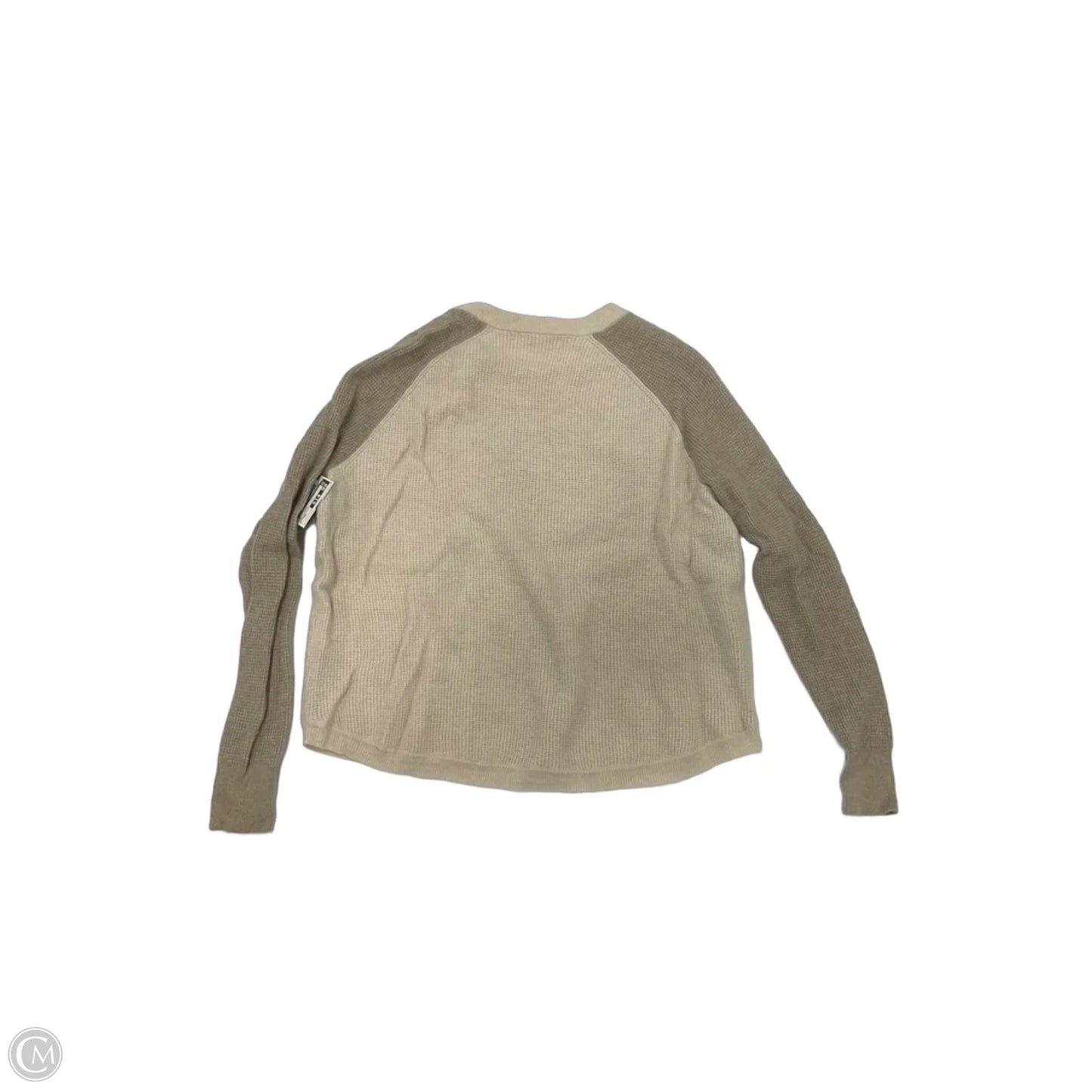Top Long Sleeve By Madewell In Tan & White, Size: Xs