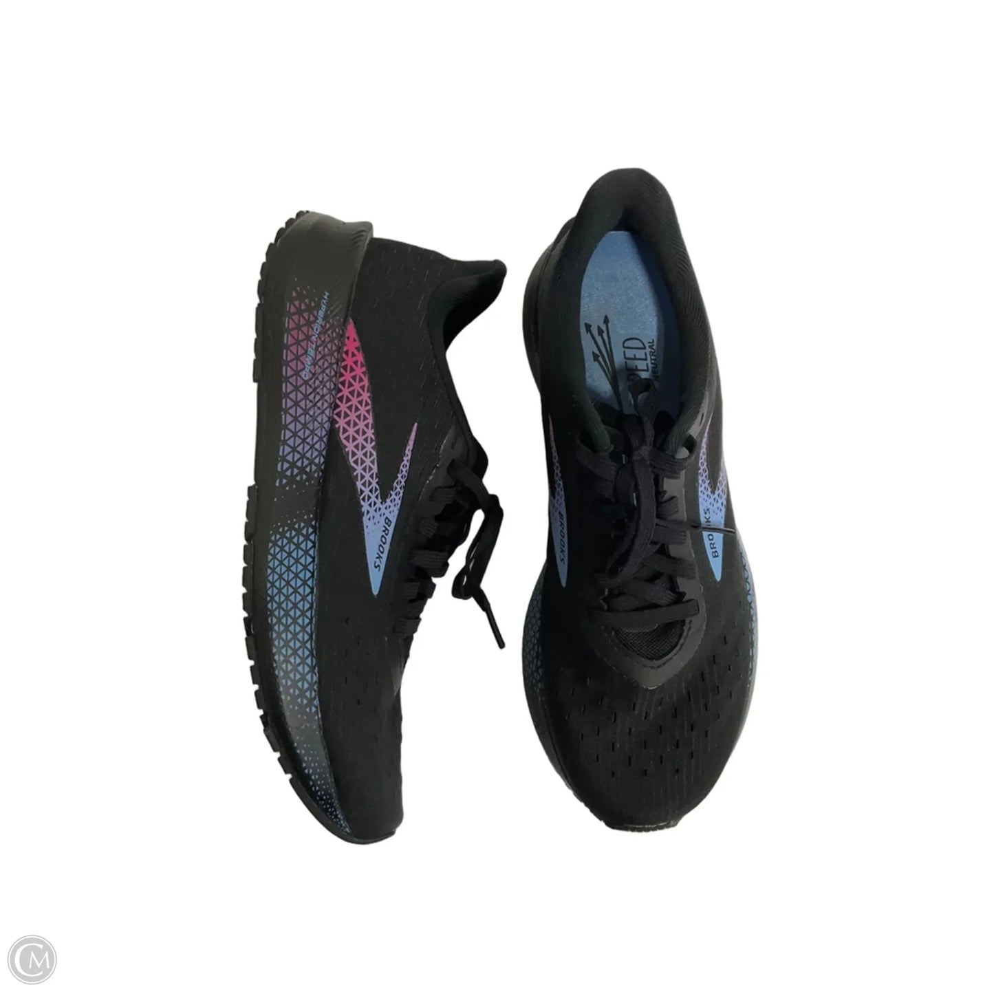 Shoes Athletic By Brooks In Black & Blue, Size: 8