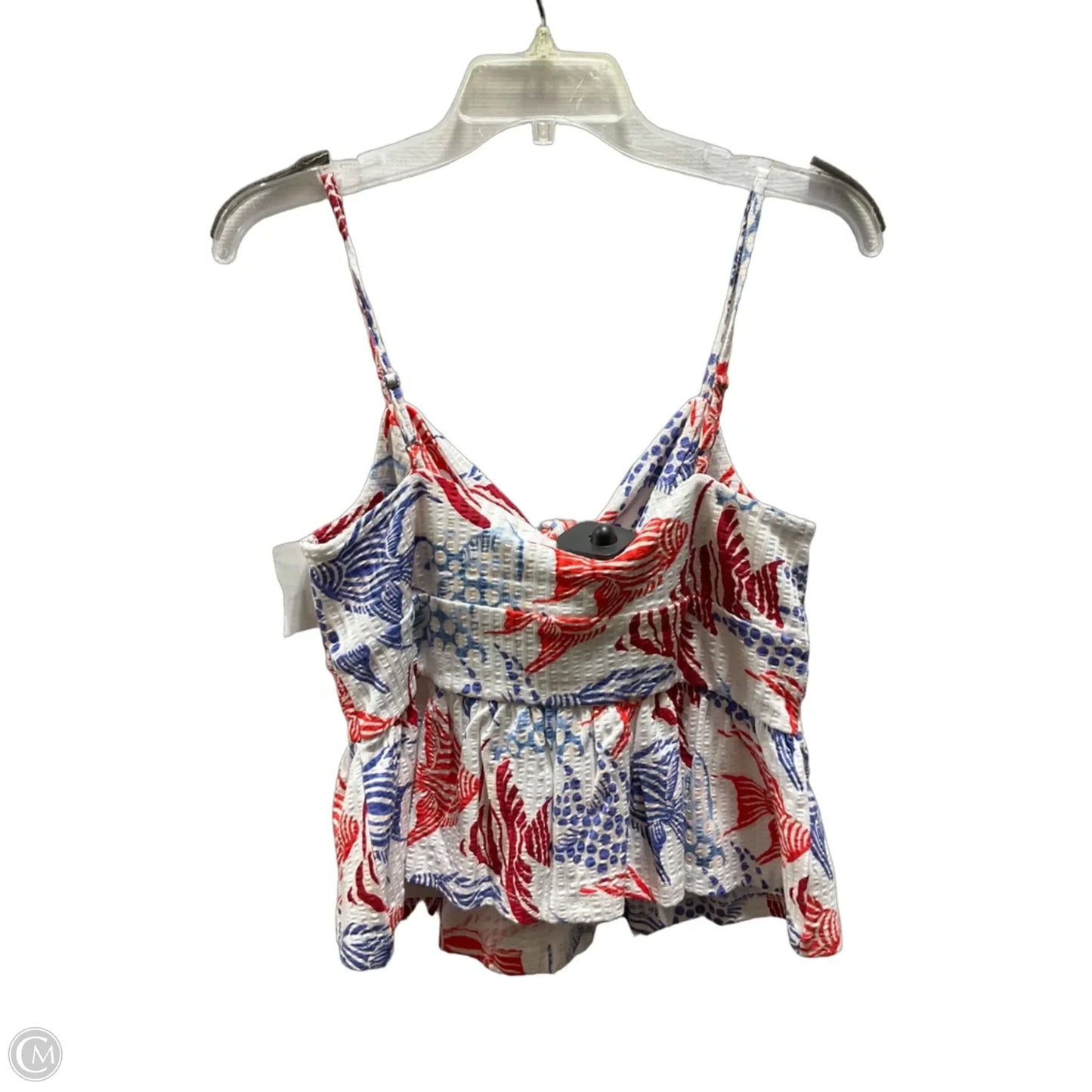 Top Sleeveless By Loft In Blue & Red, Size: M