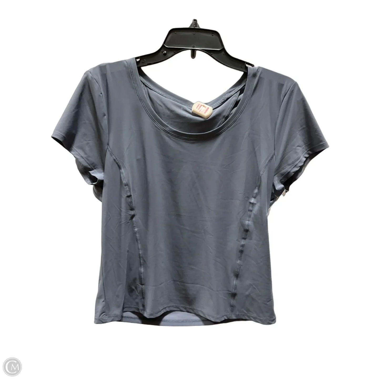 Athletic Top Short Sleeve By Athleta In Grey, Size: L