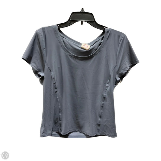 Athletic Top Short Sleeve By Athleta In Grey, Size: L