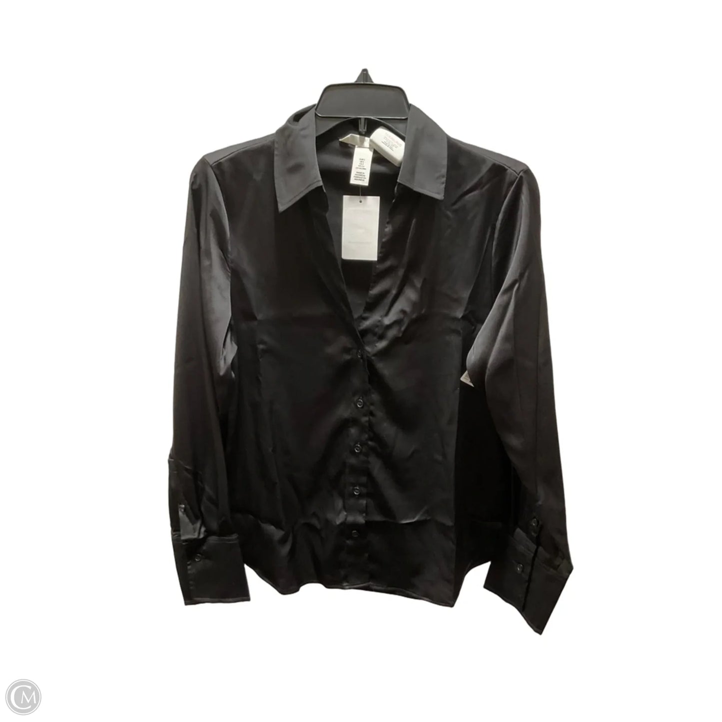 Blouse Long Sleeve By H&m In Black, Size: S